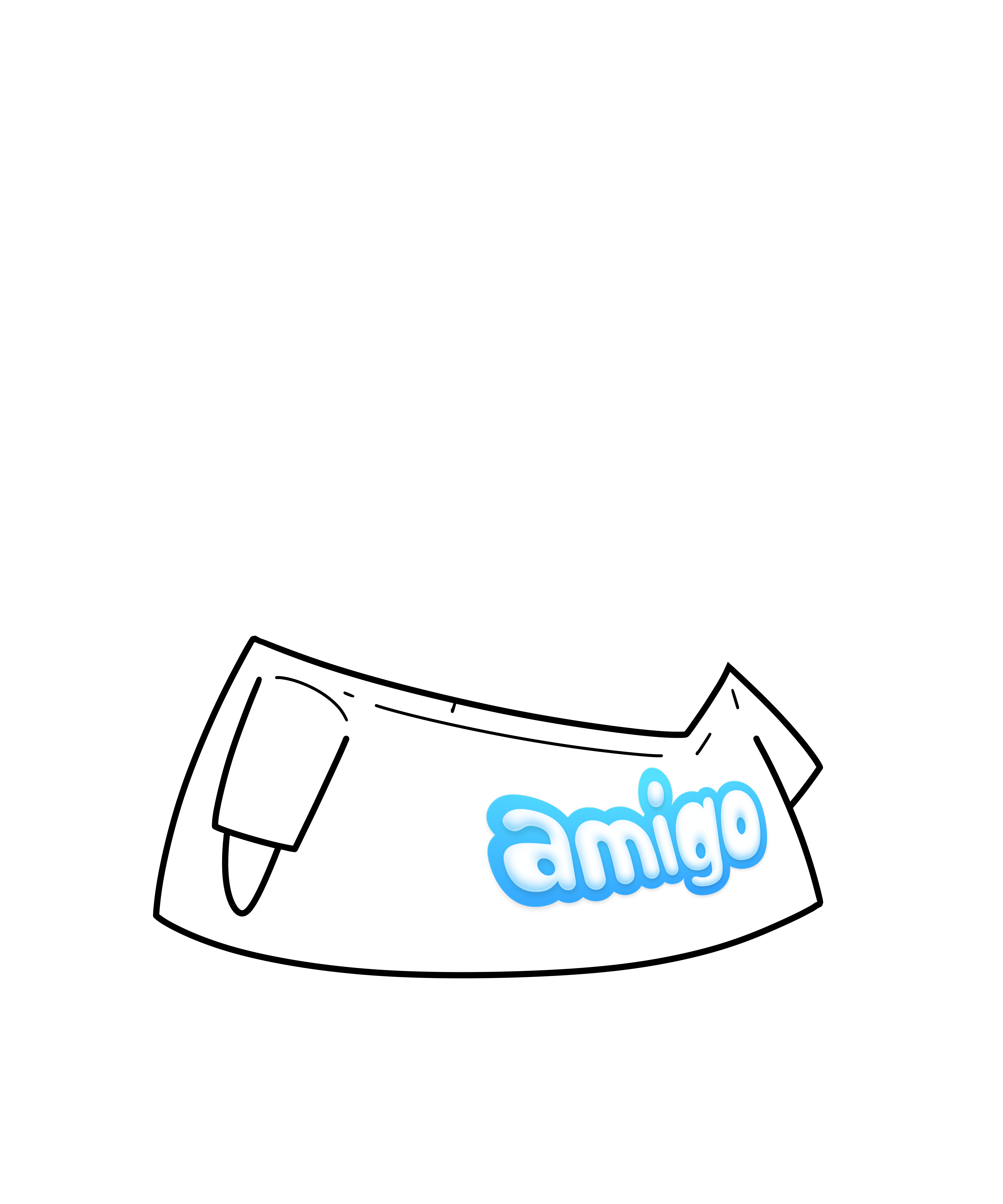 White V-Neck - Amigos